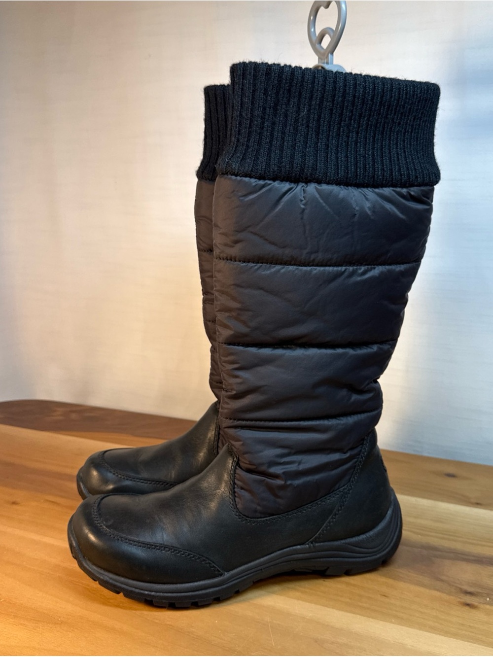 UGG Black Quilted & Leather Winter Boots